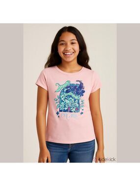 Disney Encanto Antonio’s Animals Graphic Tee - Pink Sz: XL Girls 14/16